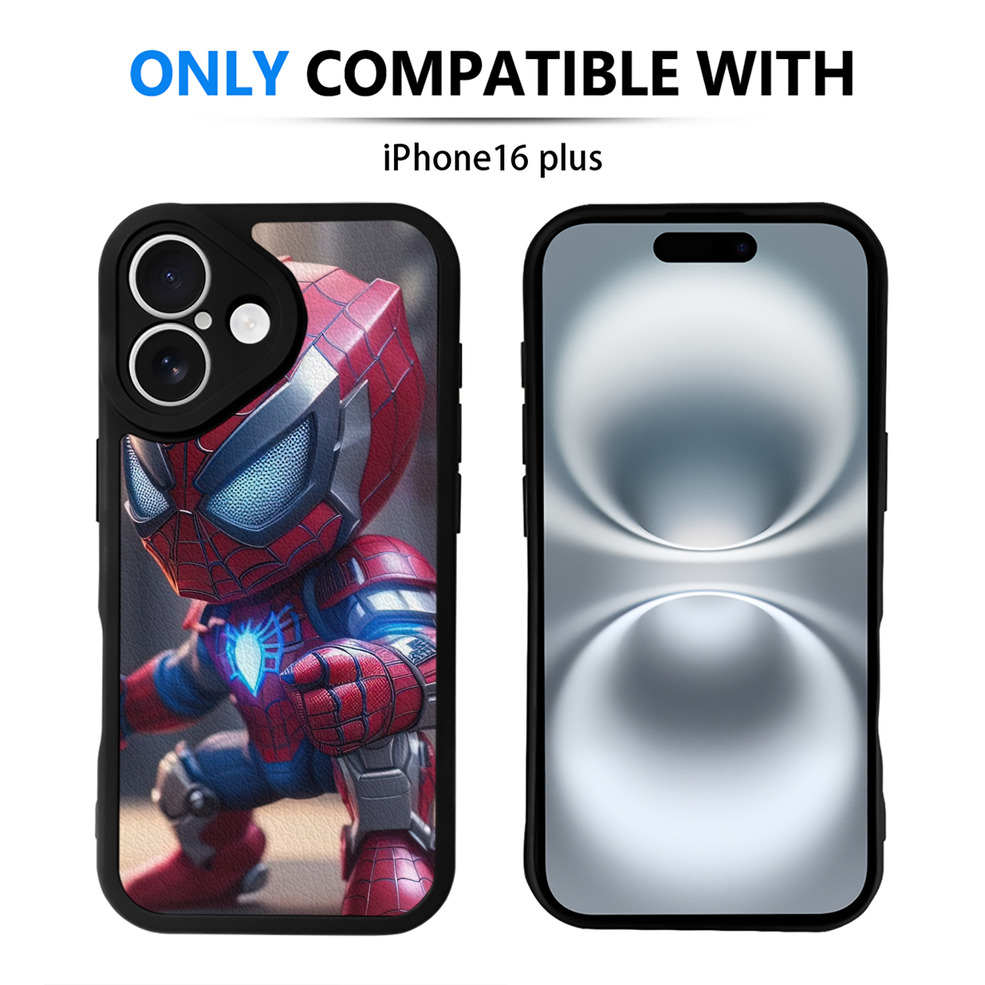 Spider Man スパイダーマン 【iPhone 16シリーズ対応】シリコンスマホケース（レザー調） 材質：シリコン